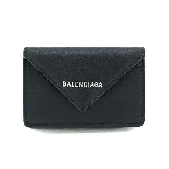 Balenciaga Black Zip Leather Tri Wallet - Picture 1 of 3